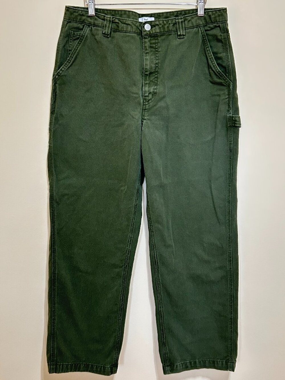 Aritzia Tna Greenwich Carpenter High Rise Straight Leg Pant Green Size 12
